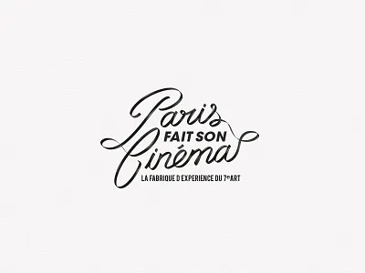 Paris fait son cinéma brand cinema identity logo mark paris