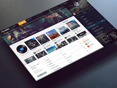 01 albums app cover music player playlist ui ux web