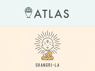 Logos atlas branding illustration logos shangri la