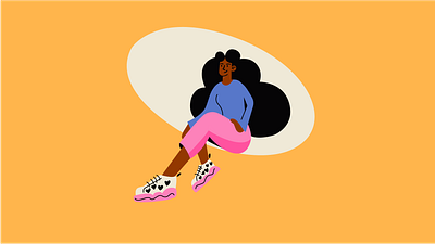 Woman flat character illustration
