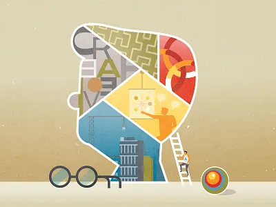 Creative people creativity illustration innovation vector