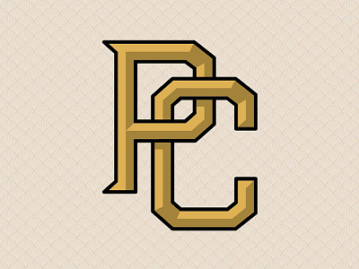 Park City Sundancers Monogram basketball bevel c logo monogram p park city sports typography wfbl