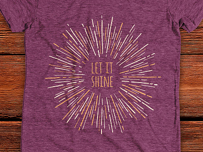 Let it Shine burst drawn inspiration let it shine light quote shirt sketch starburst sun sunburst t shirt