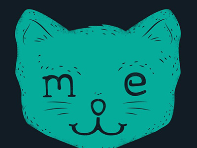 M-E-O-W cat design kitten meow tee type