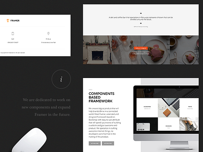 Framer - Component-Based Multi-Purpose Framework clean design flat landing layout minimal modern ui ux web web design website