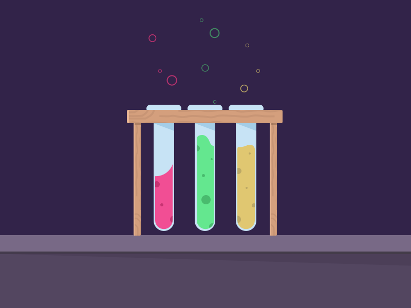 Lab Experiment flat illustration science simple