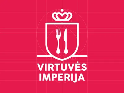 Kitchen Empire Logo Design branding clean crown design food icon identity kitchen logo mark shield web design