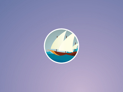 1700's Boat Icon 1700 boat design icon illustration mark sail vector water