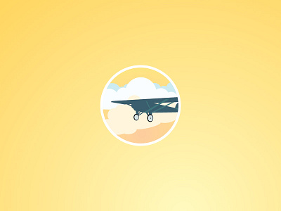 1920's Plane Icon 1920 boat clouds design icon illustration mark plane sky vector