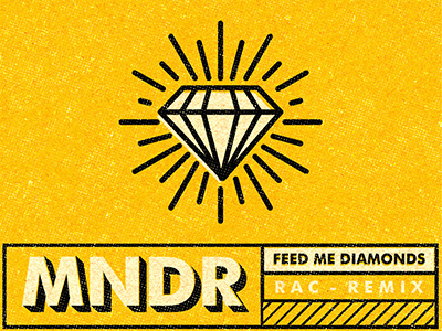 Feed me Diamonds 2 colors futura texture type typography vintage yellow