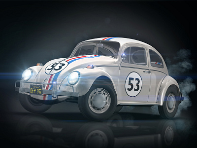 Herbie Bug 3d beetle bug car cars cgi classic dreamstime herbie legend old photography render stock visualization volkswagen vw