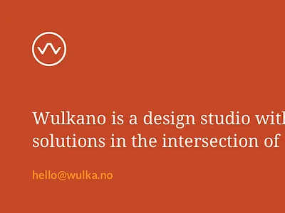 Wulkanik minimalistic portfolio responsive studio web