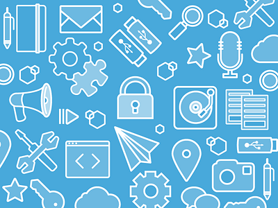 Bitcasa Pattern assets iconography icons illustrations pattern