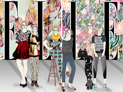 Illustration Close-Up: Self-Portrait fashion illustration