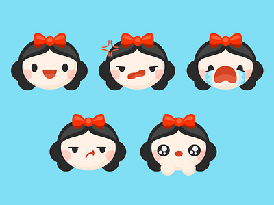 Snow Emotes cute emoticons snow white