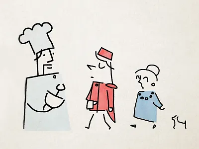 The Hotel animation character chef dog hotel illustration lobby motion people staff waiter