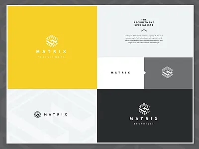 Matrix Brand Development clean corporate minimal recruitment style guide style tile