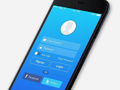 Login login screen mobile application uiux