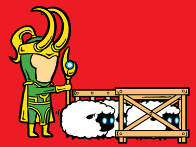 Part Time Job 023 - Sheep Farm chow hon lam comic funny jobs loki marvel movie parody part time job the avenger