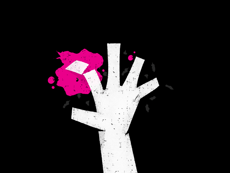 Anti-Social anti social blood dark hand illustration knife pink rough