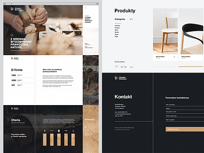 StudioDrewna - website carpenter challenge studio furniture gliwice webdesign website wood