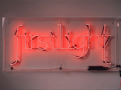 Firstlight neon animation branding neon