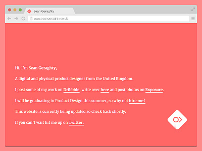 Website Update brand design flat font logo red simple text website