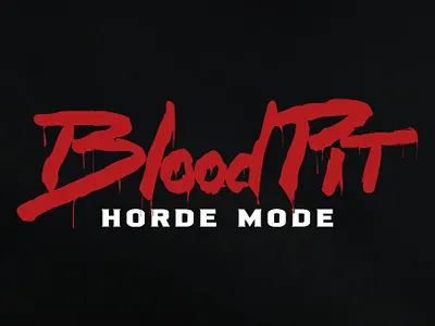 Bloodpit blood game lettering type typography