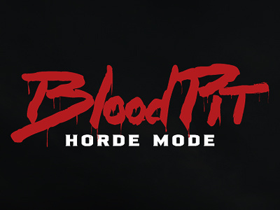 Bloodpit blood game lettering type typography