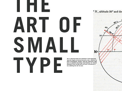 The Art of Small Type art decoration diagram grid small type trade gothic typography vintage