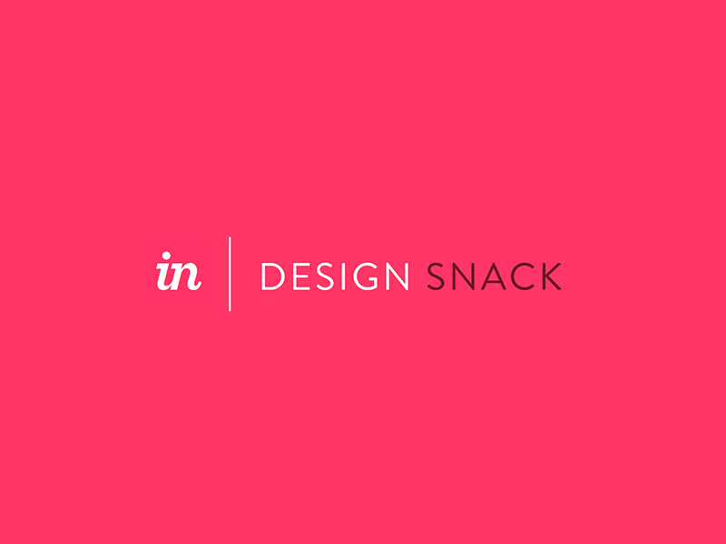 Design Snack Intro animation bounce bumper gif ident invision motion pink snack video