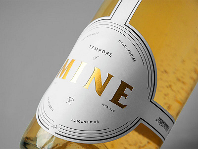 Mine champagne drink graphic design naming packaging