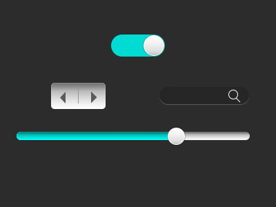Simple UI Kit kit navigation search slider toggle ui