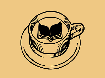 Twice the Story logo book coffee illustrator logo photoshop