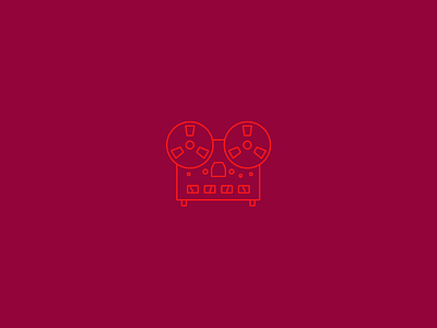 Reel To Reel audio icon icons illustration music red reel to reel ui ux vintage