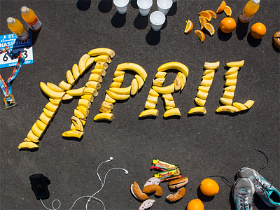 April Cover Photo april food type hand lettering marathon nashville redpepper running typography