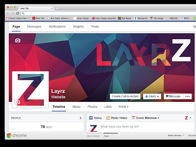 Facebook page (Layrz) facebook favorite font playoff font fontwork playoff type typo typography
