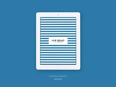 Vip Boat Dealer & Broker ID concept