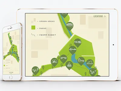 Map Display branding illustration interactive map tales of the falls