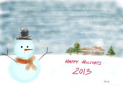 Holiday art design sketch stylus