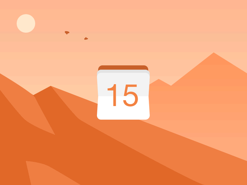 Calender Animation animation black calender day gif night orange