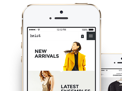 ShopHeist.com Mobile ecommerce enterprise landing page mobile commerce shopify