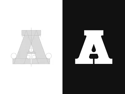 A/Drop/Glass a branding drop glass lettering logo mark negative serifs space typography vector