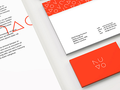 NUVO CD / CI Stationary clean furniture minimal rebrand redesign simple