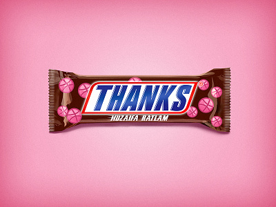 Thank you, Huzaifa Ratlam 2dsight debut dribbble invite snickers sweet thank you