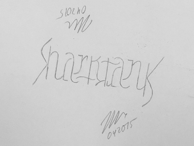 Shark Tank ambigram hand lettering lettering pencil shark tank sketch type typography