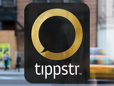 Tippstr Window Sticker app branding graphic design graphics icon identity logo logotype mark tippstr