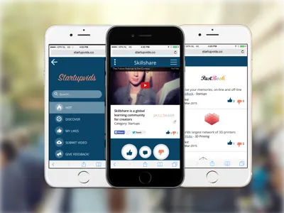 Startupvids ai mobile psd sketch startup startups ui ux video web