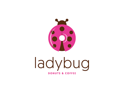 Ladybug bug donuts ladybug logo mark sweet symbol