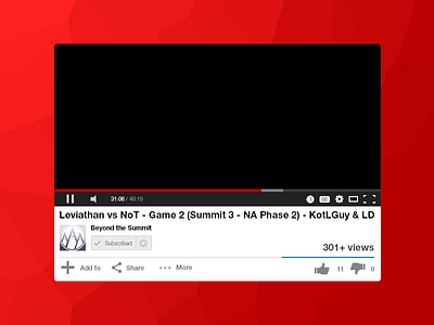 Youtube UI red ui youtube